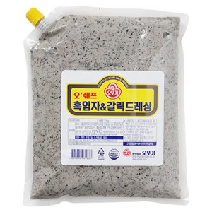 오뚜기 흑임자&갈릭 드레싱 1kg ice, 1개