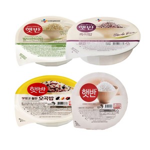 햇반 210g 4종 20개 세트(햇반 8개입+오곡 발아현미 흑미 각 4개입), 1세트