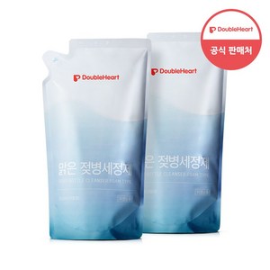 더블하트 맑은 젖병세정제 리필 650ml, 젖병세정제 거품형 리필 650ml, 2개