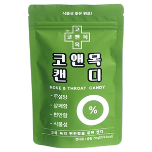 [코앤목 캔디] 코 목 기관지를 위한 무설탕 캔디, 20개, 3.5g
