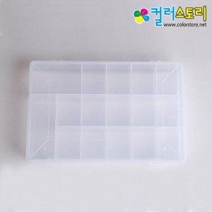 컬러비즈부자재 도안증정, 184_ 비즈통16칸/불투명/W27.5cmxL18cmxH4.5cm, 1세트