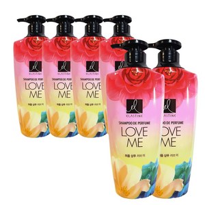 엘라스틴 퍼퓸 드 샴푸 러브 미 피치 앤 프리지아향, 600ml, 6개