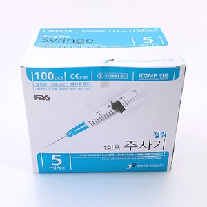 [정림] 일회용주사기 5cc 23Gx1inch 100개, 1개