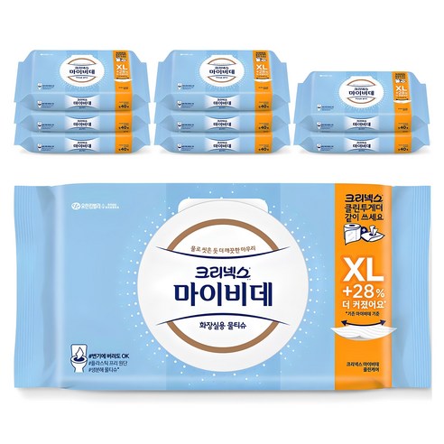 마이비데 클린케어 화장실용 물티슈 캡형 엑스라지