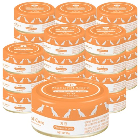 네츄럴코어 강아지 영양 간식 캔, 치킨, 95g, 24개
