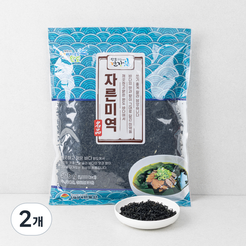 완도건강해 자른 미역, 500g, 2개