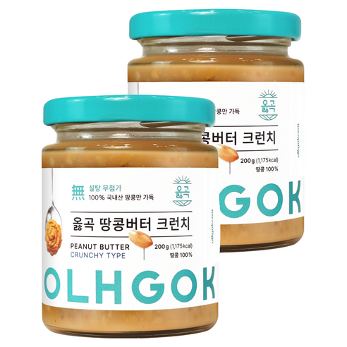 옳곡 100% 국내산 땅콩버터 크런치