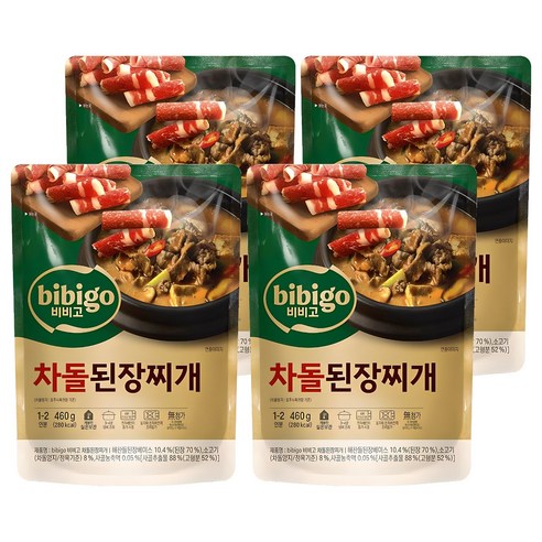 비비고 차돌된장찌개, 460g, 4개