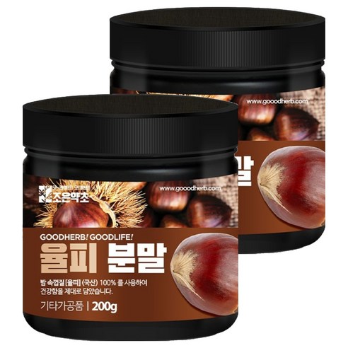 조은약초 율피분말, 2개, 200g