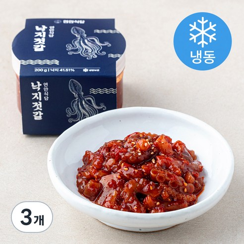 [로켓프레시] 연안식당 낙지 젓갈, 200g, 3개