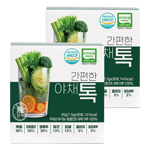 산마을 간편톡 야채톡 30p, 45g, 2개