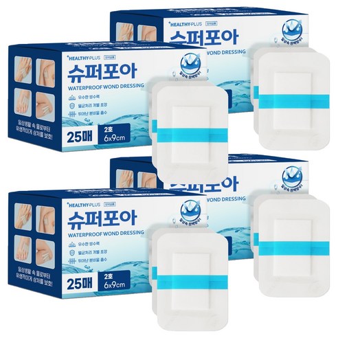 밴드골드 슈퍼포아아쿠아 방수드레싱밴드, 4개, 25개입