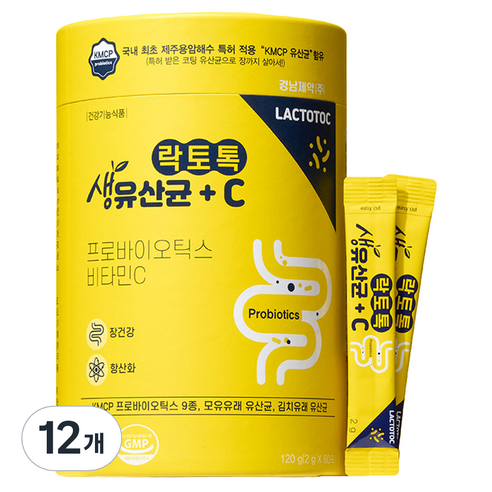 락토톡 생유산균 비타민C 60포, 120g, 12개