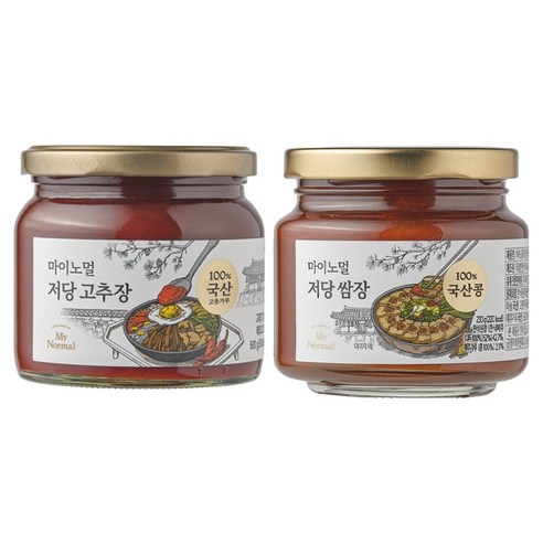마이노멀 저당 고추장 + 저당 쌈장 230g