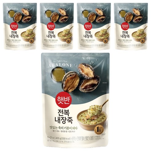 햇반 전복 내장죽, 420g, 5개