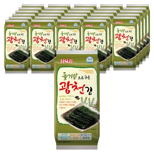 삼육김 들기름으로 구운 광천김, 11g, 60개