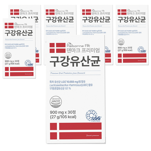 리본핏 덴마크 프리미엄 구강유산균, 30정, 6개