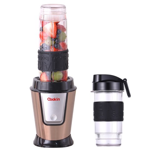 쿠킨 트라이탄 고속 파워 믹서기 텀블러 KEM-KD930CP 570ml + 400ml 골드