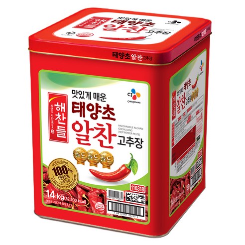 해찬들 태양초 알찬 고추장, 14kg, 1개