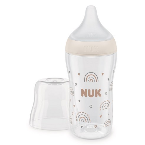 누크 퍼펙트매치 젖병 + 젖꼭지 M 세트, 레인보우, 260ml, 1세트