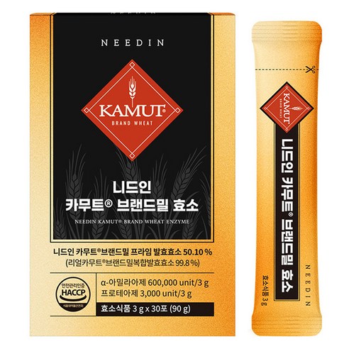 카무트 니드인 프리미엄 골드 브랜드밀 발효 효소 30p, 90g, 1개