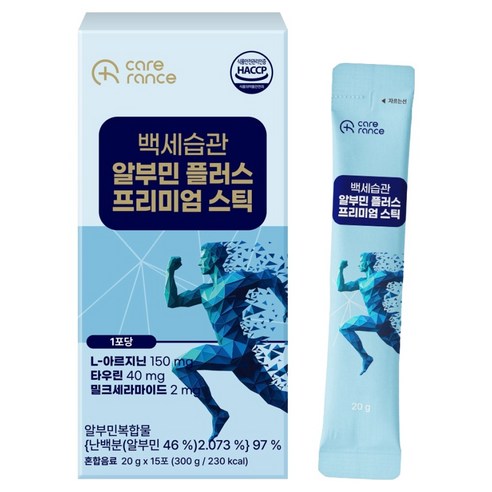 케어란스 백세습관 알부민 플러스 프리미엄 스틱 15p, 1개, 300g