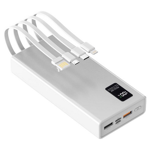 요이치 PD 22.5W 고속 충전 대용량 케이블 일체형 보조배터리 10000mAh 멀티단자
