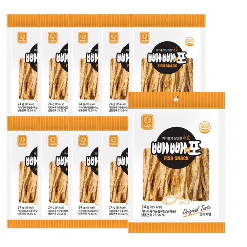 빼빼어포 오리지널, 24g, 10개