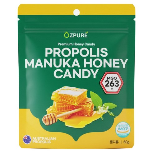 오즈퓨어 프로폴리스 마누카꿀 캔디, 60g, 1개