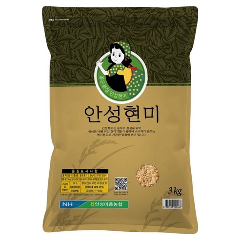 농협 안성 현미, 3kg, 1개