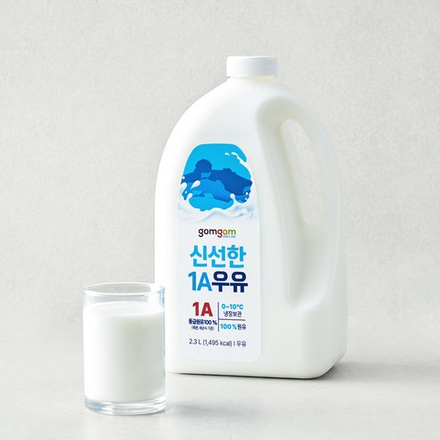 곰곰 신선한 1A 우유, 2.3L, 1개