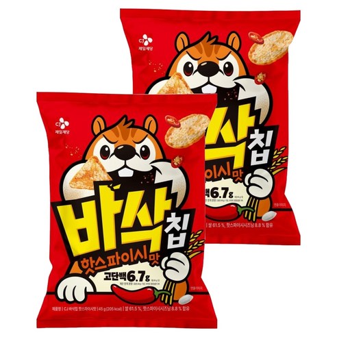 CJ 바삭칩 핫스파이시맛 고단백 쌀과자