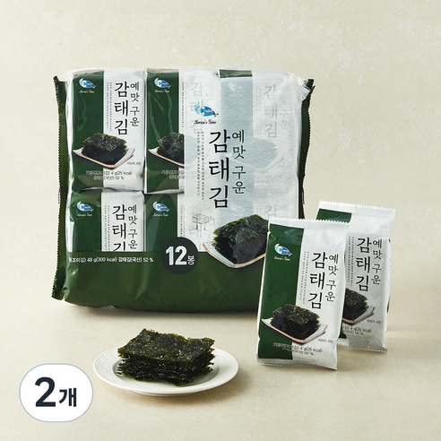 [로켓프레시] 예맛 구운 감태김, 4g, 2개, 12개입
