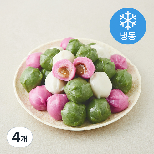 [로켓프레시] 귀정떡방 삼색 꿀떡 (냉동), 500g, 4개, 1개입