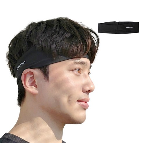 이마 땀을 먼저 받아 시야 방해를 줄이고 모자 안쪽을 쾌적하게 쓰기 좋은 헤어밴드입니다. - 1