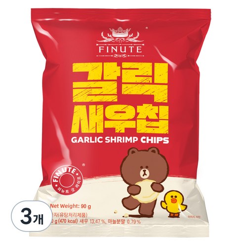 피뉴트 갈릭새우칩, 90g, 3개