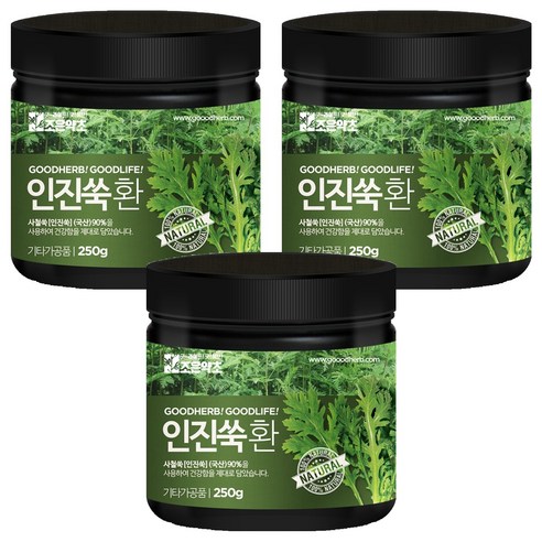 조은약초 프리미엄 인진쑥환, 250g, 3개