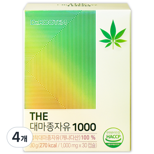 닥터루템 정품 THE 대마종자유 1000, 30정, 4개