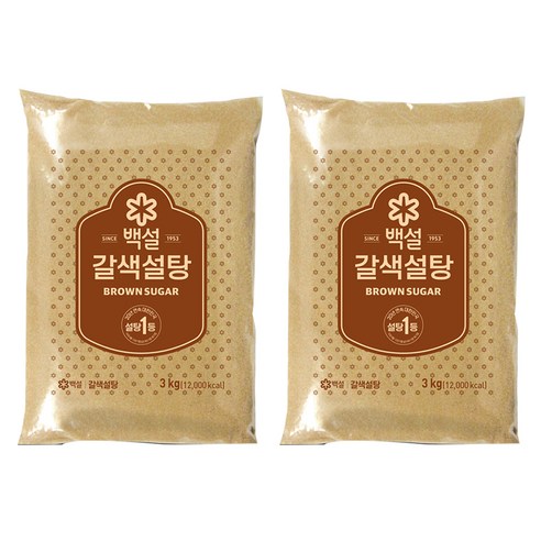 백설 갈색설탕, 3kg, 2개