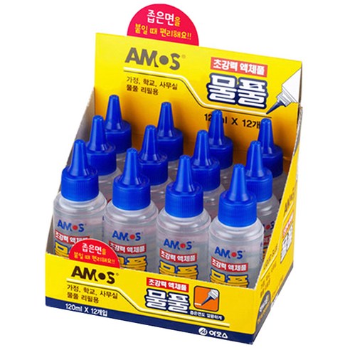아모스 초강력 액체풀 물풀, 120ml, 12개