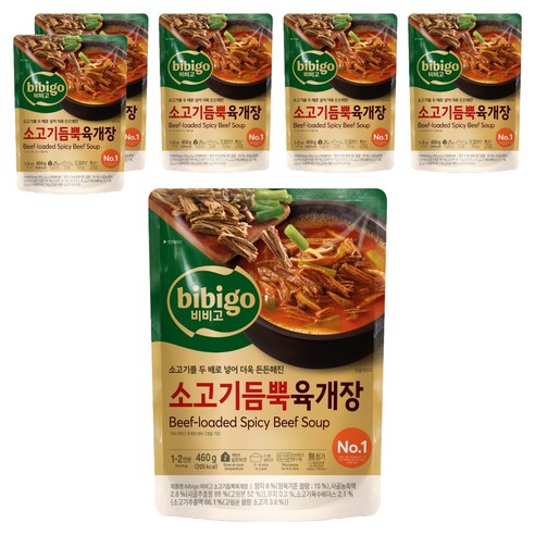 비비고 소고기듬뿍 육개장, 460g, 6개