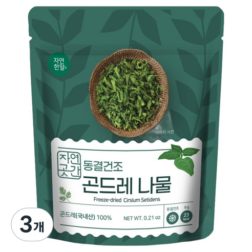 자연한알 자연곳간 국내산 동결건조 곤드레, 3개, 6g