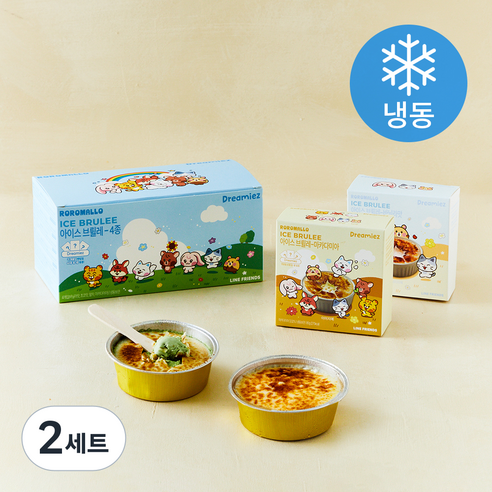 [로켓프레시] 로로멜로 아이스 브륄레 드리미즈 에디션 80g x 4종 세트 (냉동), 2세트