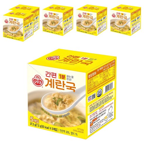 오뚜기 간편 계란국 5개입, 37.5g, 6개