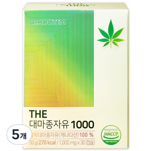 닥터루템 정품 THE 대마종자유 1000, 30정, 5개