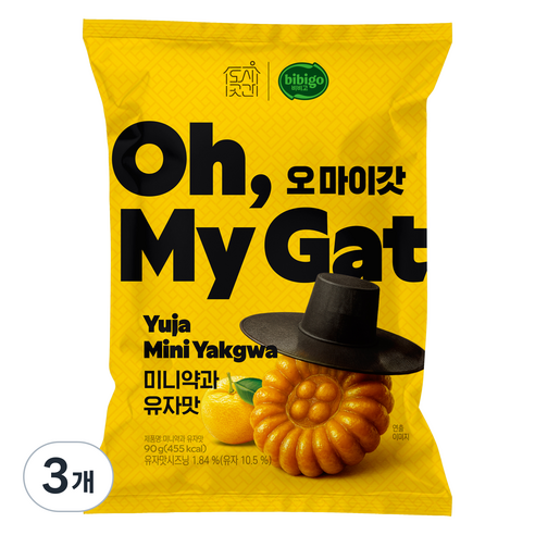 도시곳간 오마이갓 미니약과 유자맛, 3개, 90g