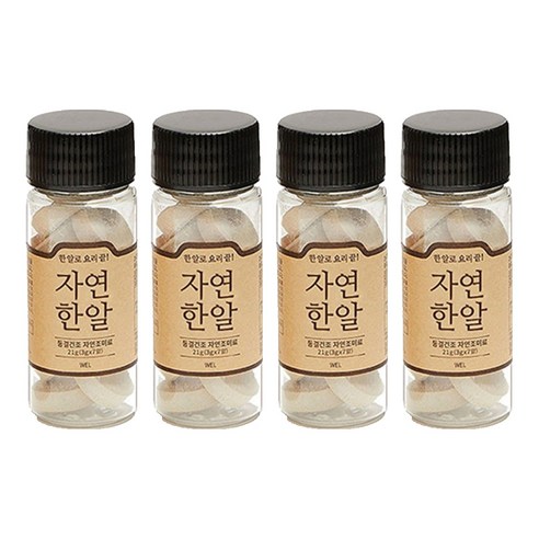 자연한알 휴대용 코인육수, 21g, 4개