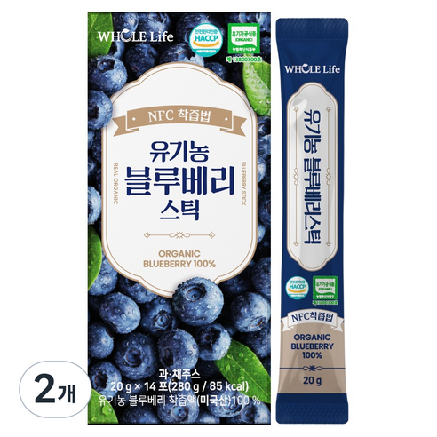 홀라이프 유기농 블루베리 스틱, 28개, 20g