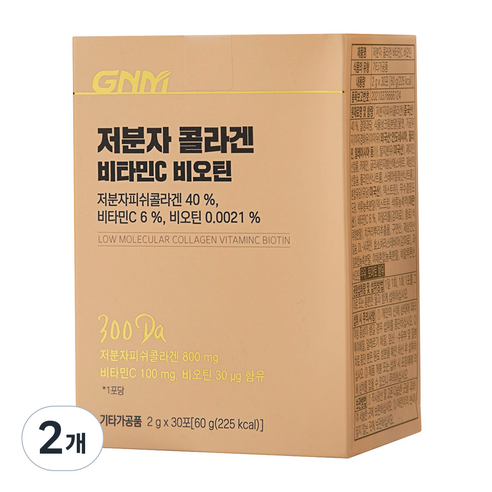 자연의품격 저분자 콜라겐 펩타이드 비타민C 비오틴 30p, 2개, 60g