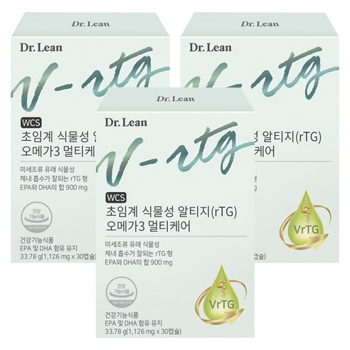 닥터린 초임계 식물성 알티지(rTG) 오메가3 멀티케어 33.78g